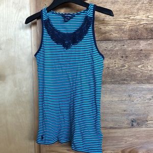 Ralph Lauren striped Lace tank top shirt